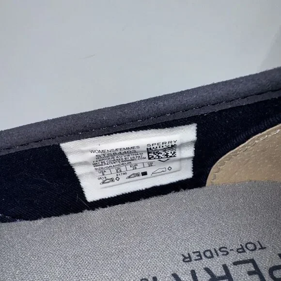 Sperry Top Sider Womens Seaside Navy‎ Blue Perforated Leather Shoes Sz. 8 - Picture 8 of 9